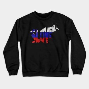 Slovenia Typo Map Crewneck Sweatshirt